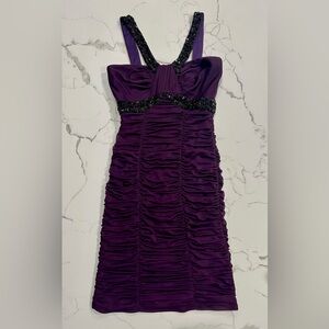 Decode 1.8 Purple Dress with Black Beads
 Size 0